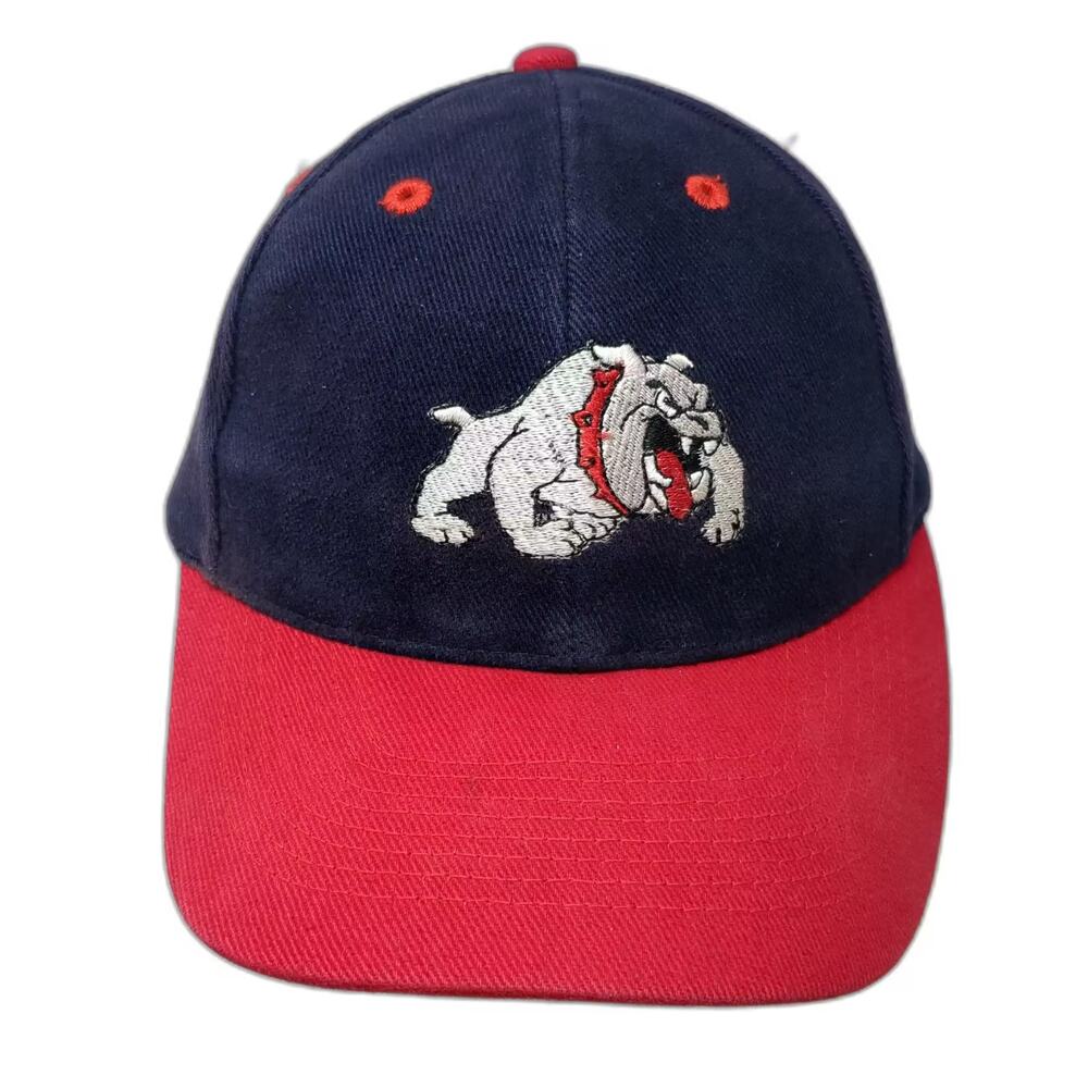 Otto Cap Blue Red Baseball Cap Hat Bulldog NHS Embroidered Slideback OS Cotton